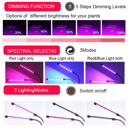 Full Spectrum LED Grow Light DC 5V USB Phyto Lamps Desktop Plant Growth Lamp for Indoor Flower VEG Seedling Succulent Fitolampy - Image 3