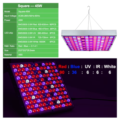 25W 45W AC86V-265V LED Grow Light Full Spectrum SMD 2835 UV+IR Phyto Lamp Fitolampy Indoor Herbs Light for Greenhouse Grow Tent - Image 4