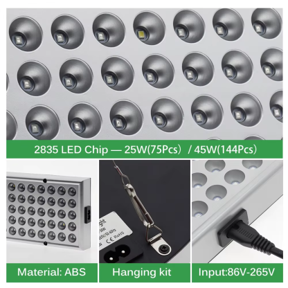 25W 45W AC86V-265V LED Grow Light Full Spectrum SMD 2835 UV+IR Phyto Lamp Fitolampy Indoor Herbs Light for Greenhouse Grow Tent - Image 6