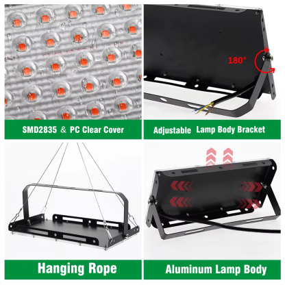 Full Spectrum LED Grow Light with Stand AC220V Phyto Lamp with On/Off Switch for Greenhouse Hydroponic Plant Growth Lighting - Image 5