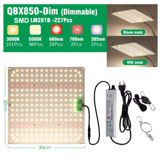 Dimmable Full Spectrum LED Grow Light SAMSUNG LM281B Chip Quantum Lamp 65W 85W 100W 120W 150W Lamp for Plant with VEG/BLOOM Mode