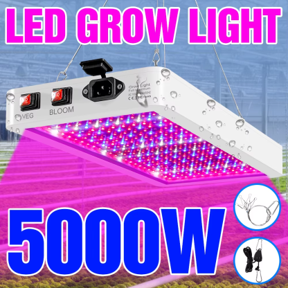 5000W Indoor LED Grow Lights LED Plant Lamp Bulb 220V Full Spectrum Phytolamp 4000W 110V Hydroponics Lampara LED Panel Bombilla - Image 2
