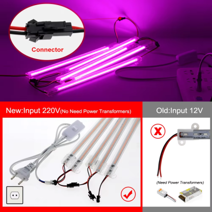 LED Grow Light 220V Full Spectrum LED Bar Lamp for Plants High Luminous Efficiency Phytolamps for Seedlings Greenhouse Grow Tent - Image 3