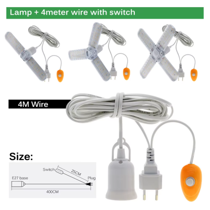 Led Grow Light Full Spectrum E27 Folding Plant Grow Light AC110V 220V Phyto Lamp for Indoor Vegetable Flower Seedling - Image 7