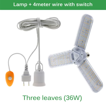 Led Grow Light Full Spectrum E27 Folding Plant Grow Light AC110V 220V Phyto Lamp for Indoor Vegetable Flower Seedling - Image 9