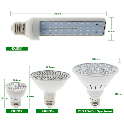 LED Grow Light Bulb Full Spectrum Lamp E27 LED Lights for Indoor Growing E27 Bulb Phytolamp for Plants Seedling Flower Grow Tent - Image 4