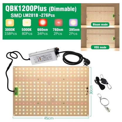 Dimmable Full Spectrum LED Grow Light SAMSUNG LM281B Chip Quantum Lamp 65W 85W 100W 120W 150W Lamp for Plant with VEG/BLOOM Mode - Image 8