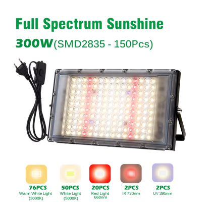 LED Grow Light Phyto Lamp 220V Full Spectrum for Greenhouse Hydroponic Plants 50W 100W 200W Growing Lamp Standing for Seedlings - Image 14