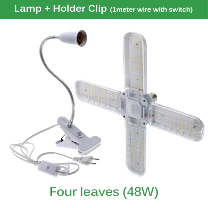 Led Grow Light Full Spectrum E27 Folding Plant Grow Light AC110V 220V Phyto Lamp for Indoor Vegetable Flower Seedling - Image 13