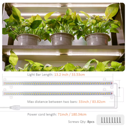 Indoor Led Grow Light Strips 40W Phytolamp for Plants 4Pcs Bars Full Spectrum White Led Timer Phyto Lamp Hydroponic Dimmable Bar - Image 6