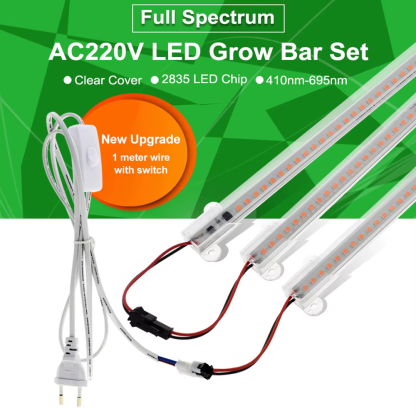LED Grow Light 220V Full Spectrum LED Bar Lamp for Plants High Luminous Efficiency Phytolamps for Seedlings Greenhouse Grow Tent - Image 2