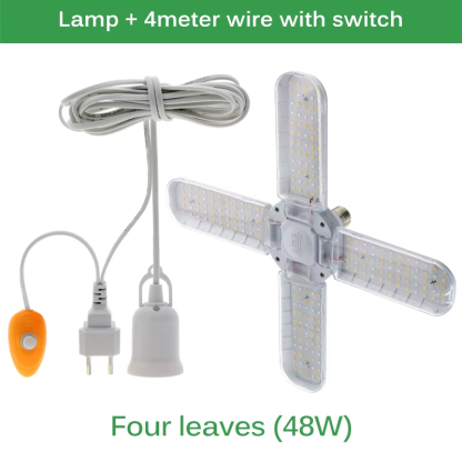 Led Grow Light Full Spectrum E27 Folding Plant Grow Light AC110V 220V Phyto Lamp for Indoor Vegetable Flower Seedling - Image 12