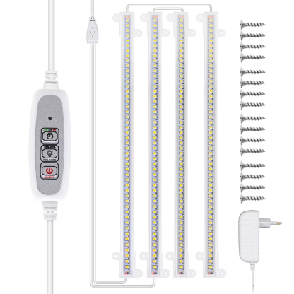 Indoor Led Grow Light Strips 40W Phytolamp for Plants 4Pcs Bars Full Spectrum White Led Timer Phyto Lamp Hydroponic Dimmable Bar - Image 8
